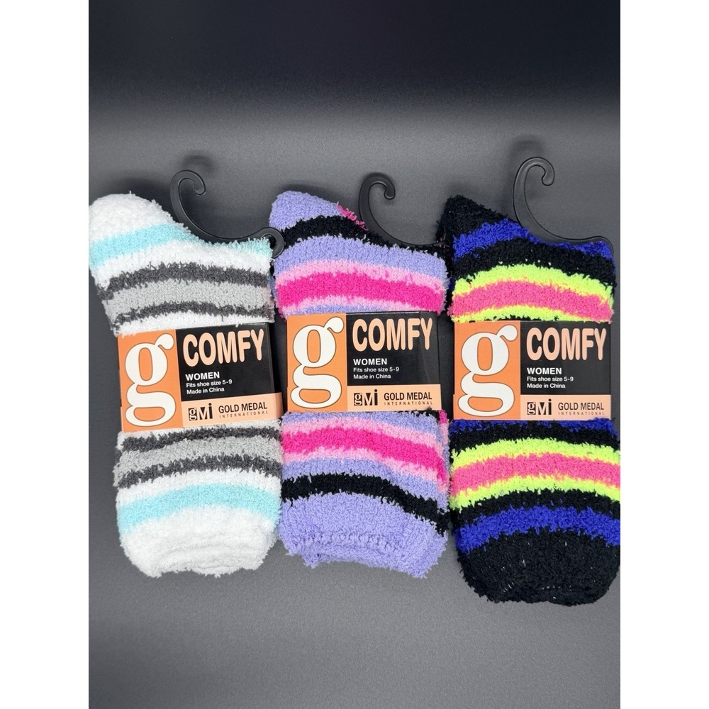 Comfy Womens 3 Pack Spa Socks Fluffy Slipper‎ ComfyCabin Soft Fleece Warm